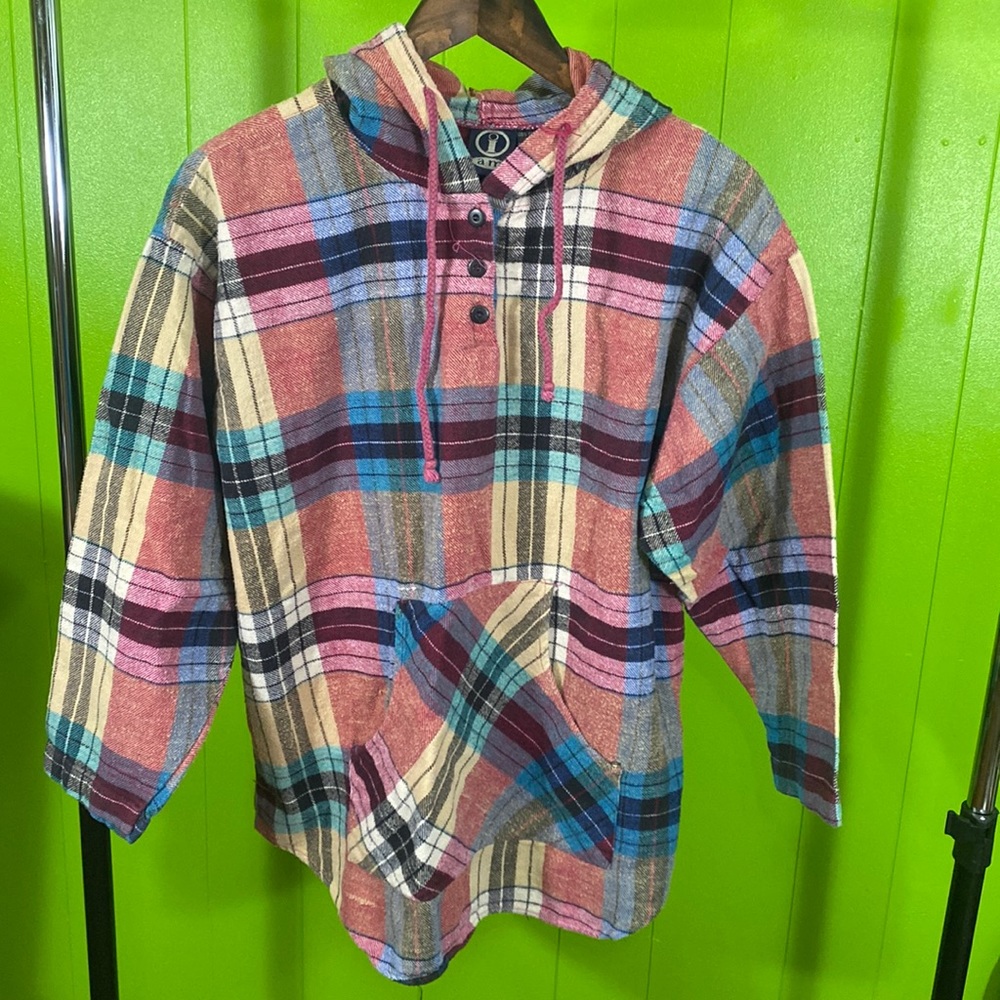 Vintage Plaid Hoodie